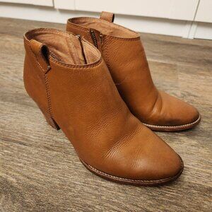 Madewell The Billie Bootie in English Saddle Leather - Size 7.5